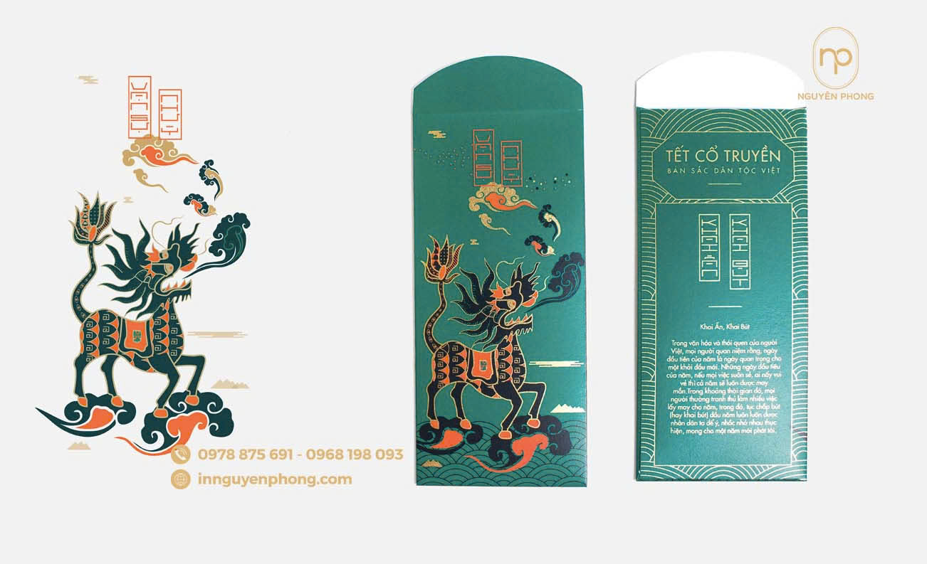 In bao lì xì chữ Phúc giá rẻ tại Nguyên Phong 